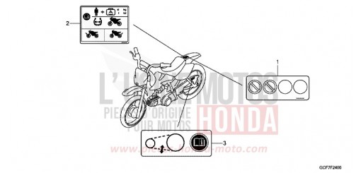 ETIQUETTE DE PRECAUTIONS CRF70FC de 2012